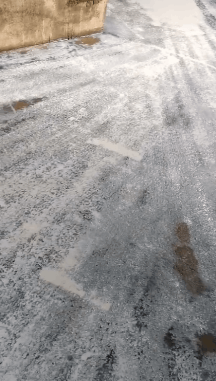 建隆水泥路面修補現場展示